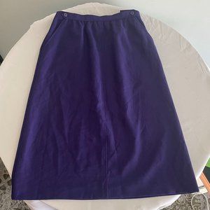 Vintage purple mid-length skirt- Haberdashery Leslie Fay